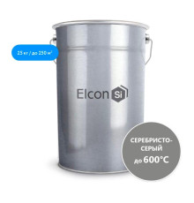Термостойкая эмаль Elcon КО-870 серебристо-серая, 600 градусов, 25 кг 00-00003989