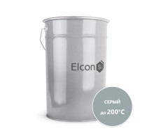 Термостойкая эмаль Elcon КО-8111 серая, 200 градусов, 25 кг 00-00003999