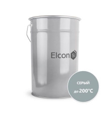 Термостойкая эмаль Elcon КО-8111 серая, 200 градусов, 25 кг 00-00003999