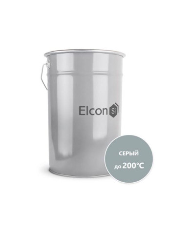 Термостойкая эмаль Elcon КО-8111 серая, 200 градусов, 25 кг 00-00003999