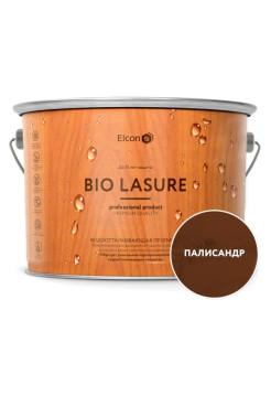 Водоотталкивающая пропитка Elcon Bio Lasure для защиты дерева до 15 лет, антисептик (палисандр; 9 л) 00-00461957