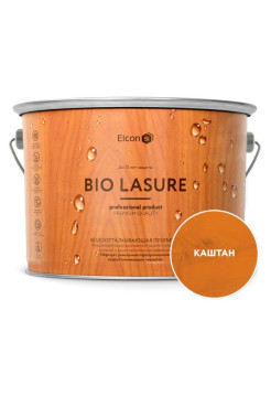 Водоотталкивающая пропитка Elcon Bio Lasure для защиты дерева до 15 лет, антисептик (каштан; 9 л) 00-00461961