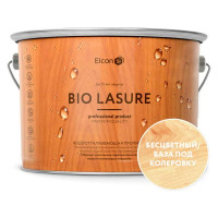 Водоотталкивающая пропитка Elcon Bio Lasure для защиты дерева до 15 лет, антисептик (бесцветная; 9 л) 00-00461963