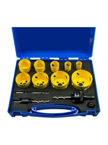 Набор биметаллических коронок по металлу (13 предметов; 19, 22, 29, 35, 38, 44, 51, 57, 64) Gigant G100-002