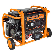Генератор Carver PPG- 8000ЕM бензин LT-190F, 6,0/6,5кВт, 220В, бак 33 л, электростартер, колеса. медь 01.020.00030