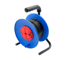 Силовой удлинитель GLANZEN на катушке 4 гн. ПВС 3x2,5 IP44 арт. EC-50-011 00-00006575