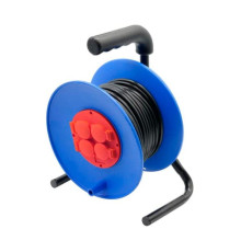 Силовой удлинитель GLANZEN на катушке 4 гн. ПВС 3x2,5 IP44 арт. EC-50-011 00-00006575