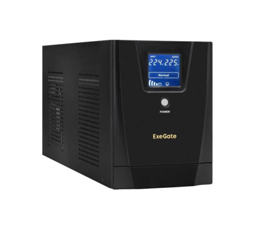 ИБП ExeGate SpecialPro Smart LLB-3000.LCD.AVR.2C13,RJ45 11,USB, металлический корпус, Black 292637
