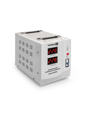 Стабилизатор напряжения ExeGate Expert AS-5000 5000ВА, вход 140-260В, двойная цифр. индикация вход вых. напряжения, выход 220В-8%, КПД 98%, 5 уровней защиты, ме 291725