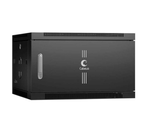 Телекоммуникационный настенный шкаф Cabeus 19" 6U цвет черный SH-05F-6U60/35m-BK