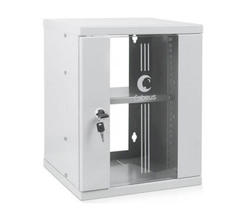 Телекоммуникационный настенный шкаф Cabeus 10" 8U дверь стекло WSC-8U