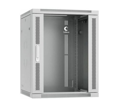 Телекоммуникационный настенный разобранный шкаф Cabeus 19" 15U цвет серый SH-05F-15U60/60-R
