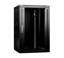 Телекоммуникационный настенный разобранный шкаф Cabeus 19" 18U цвет черный SH-05F-18U60/45-R-BK