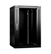 Телекоммуникационный настенный разобранный шкаф Cabeus 19" 18U цвет черный SH-05F-18U60/45-R-BK
