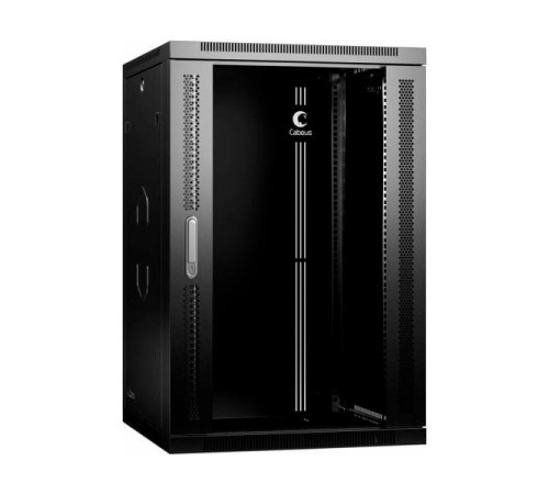 Телекоммуникационный настенный разобранный шкаф Cabeus 19" 18U цвет черный SH-05F-18U60/45-R-BK