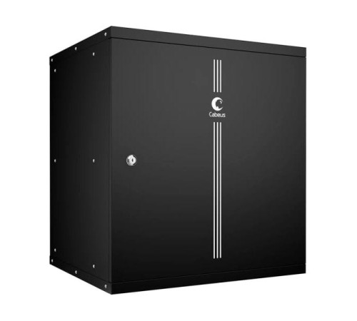 Телекоммуникационный настенный шкаф Cabeus 19" 12U, серия LIGHT разборный, цвет черный WSC-05D-12U55/45m-BK