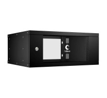 Телекоммуникационный настенный шкаф Cabeus 19" 4U, серия LIGHT разборный, цвет черный WSC-05D-4U55/45-BK