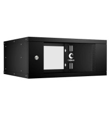 Телекоммуникационный настенный шкаф Cabeus 19" 4U, серия LIGHT разборный, цвет черный WSC-05D-4U55/45-BK