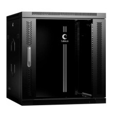 Телекоммуникационный настенный разобранный шкаф Cabeus 19" 12U цвет черный SH-05F-12U60/60-R-BK