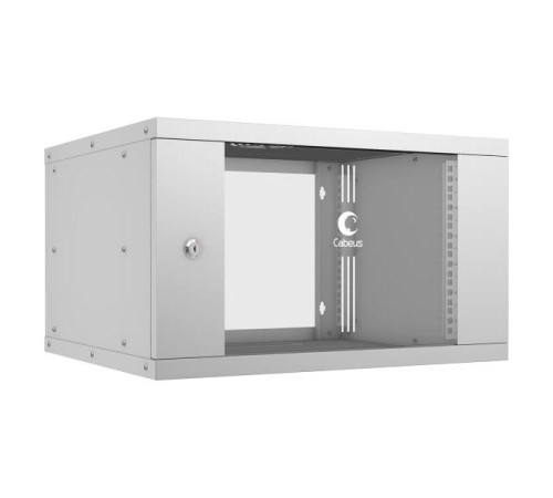 Телекоммуникационный настенный шкаф Cabeus 19" 6U, серия LIGHT разборный, цвет серый WSC-05D-6U55/45