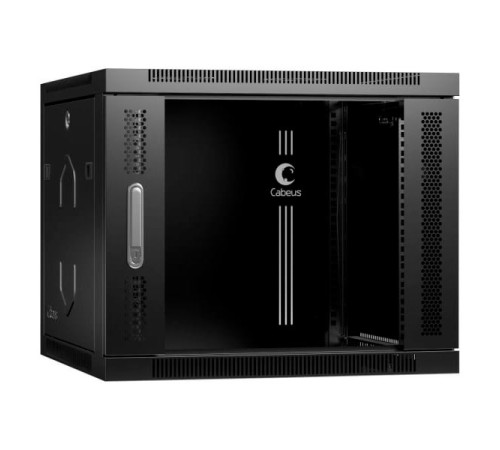 Телекоммуникационный настенный шкаф Cabeus 19" 9U цвет черный SH-05F-9U60/60-BK