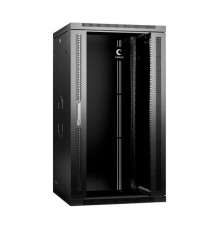 Телекоммуникационный настенный разобранный шкаф Cabeus 19" 22U цвет черный SH-05F-22U60/60-R-BK