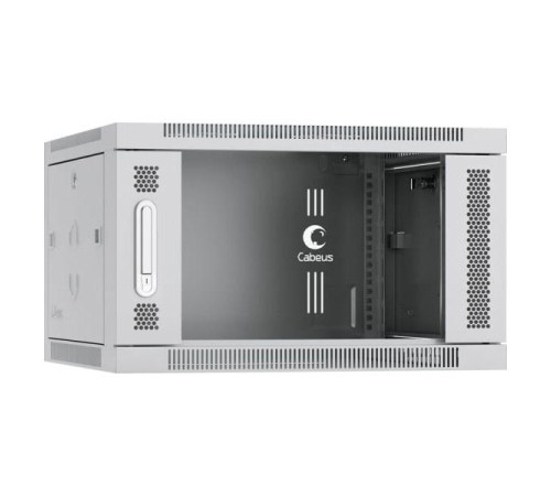 Телекоммуникационный настенный шкаф Cabeus 19" 6U цвет серый SH-05F-6U60/45