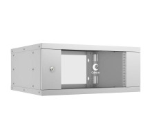 Телекоммуникационный настенный шкаф Cabeus 19" 4U, серия LIGHT разборный, цвет серый WSC-05D-4U55/45