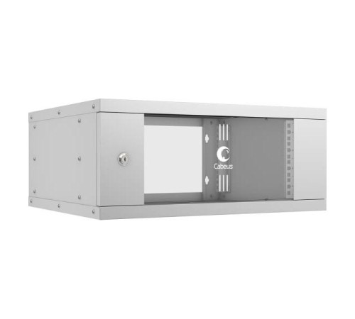 Телекоммуникационный настенный шкаф Cabeus 19" 4U, серия LIGHT разборный, цвет серый WSC-05D-4U55/45