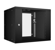 Телекоммуникационный настенный щкаф Cabeus 19" 9U, серия LIGHT разборный, цвет черный WSC-05D-9U55/45-BK
