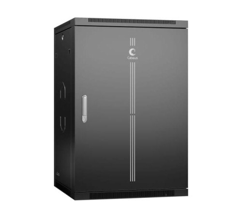 Телекоммуникационный настенный разобранный шкаф Cabeus 19" 22U цвет черный SH-05F-22U60/60m-R-BK