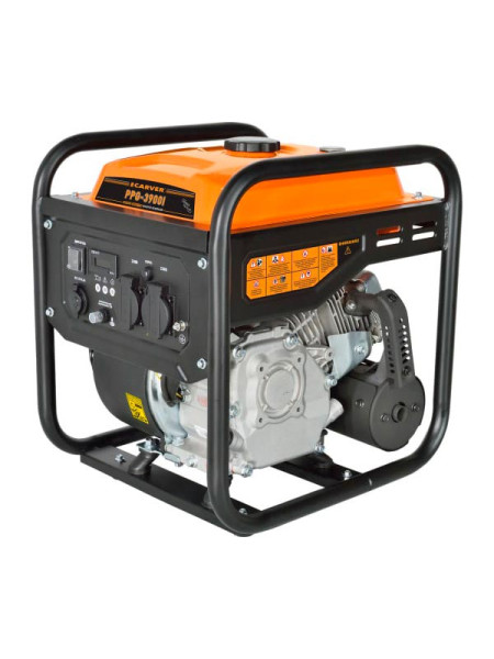 Инверторный генератор Carver ppg -3900i 3/3,3квт, 220/12в, 2 розетки, дисплей 01.020.00035
