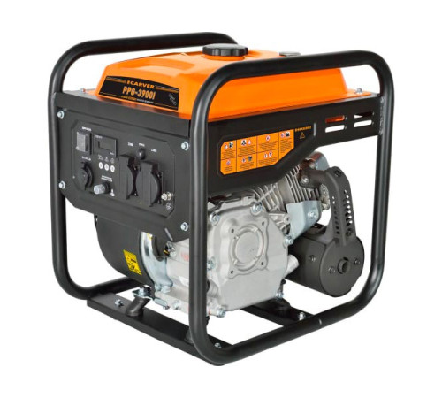 Инверторный генератор Carver ppg -3900i 3/3,3квт, 220/12в, 2 розетки, дисплей 01.020.00035
