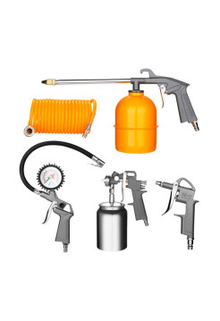 Набор пневмоинструмента DEKO DKSG05-1 5 предметов, краскораспылитель с нижним бачком 018-0909-1