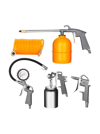 Набор пневмоинструмента DEKO DKSG05-1 5 предметов, краскораспылитель с нижним бачком 018-0909-1