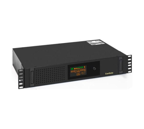 ИБП ExeGate ServerRM UNL-1000.LCD.AVR.2SH.3C13.USB.2U 1000VA 650W, Color LCD, AVR, 2*Schuko+3*C13, USB, 2U, установка в стойку, Black 293850