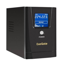 ИБП ExeGate Power Smart ULB-500.LCD.AVR.2SH 500VA 300W, LCD, AVR, 2*Schuko, металлический корпус, Black 294613