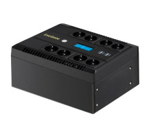 ИБП ExeGate NEO Smart LHB-600.LCD.AVR.8SH.CH.RJ.USB 600VA 360W, LCD, AVR, 8*Schuko, RJ45 11, USB, 4*USB-порта для зарядки, Black 293856