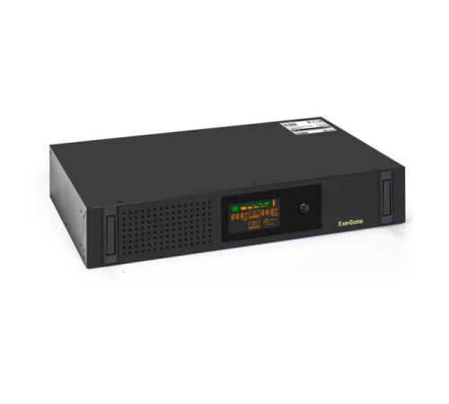 ИБП ExeGate ServerRM UNL-800.LCD.AVR.2SH.3C13.USB.2U 800VA 480W, Color LCD, AVR, 2*Schuko+3*C13, USB, 2U, установка в стойку, Black 293849