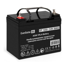 Аккумуляторная батарея DT 1233 12 V, 33 A*h, под болт М6 ExeGate 282974