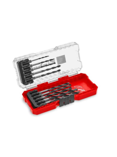 Набор сверл 10 шт, 3-8 мм, по дереву, с 6-гранным хвостовиком, s-case Einhell 108733