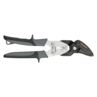 Ножницы по металлу, усиленные, 255 мм, прямой и левый рез, сталь СrMo, двухкомпонентные рукоятки Gross PIRANHA 78349