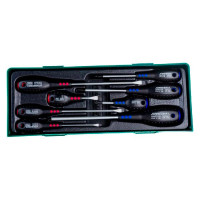 Набор отверток стержневых FULL STAR Jonnesway D04PP08SP в ложементе, 8 предметов 48152