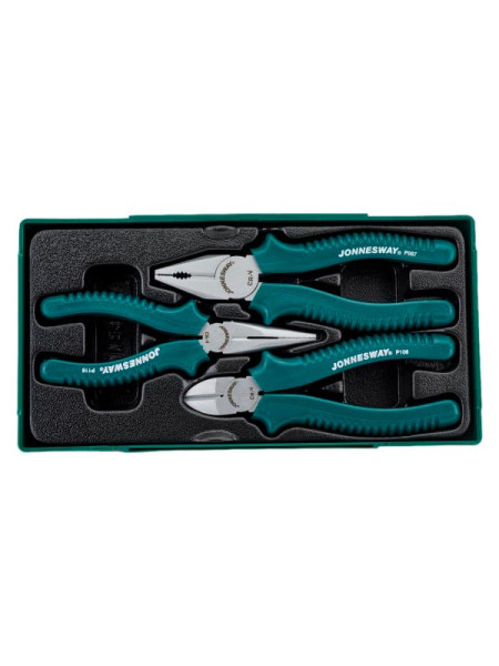 Набор в ложементе с пластиковой крышкой 3 предмета Jonnesway P0813SC 49243