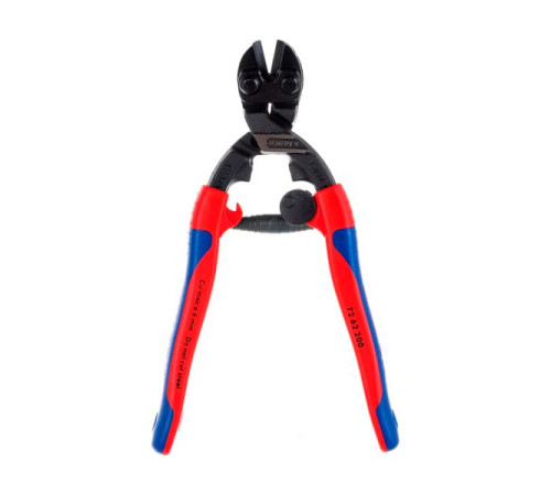 Бокорезы для реза мягкого металла и пластика KNIPEX губки 20°,пружина, 200 мм, 2-комп ручки KN-7262200