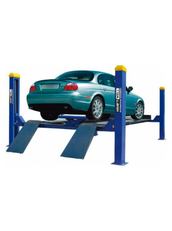 Четырехстоечный подъемник г/п 4000 кг. платформы для сход-развала KraftWell KRW4WA_blue