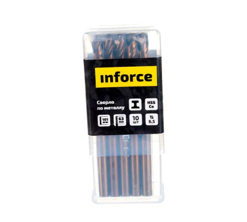 Сверло по металлу HSS-CO (10 шт/уп; 6.5x101x63 мм) Inforce 11-01-448