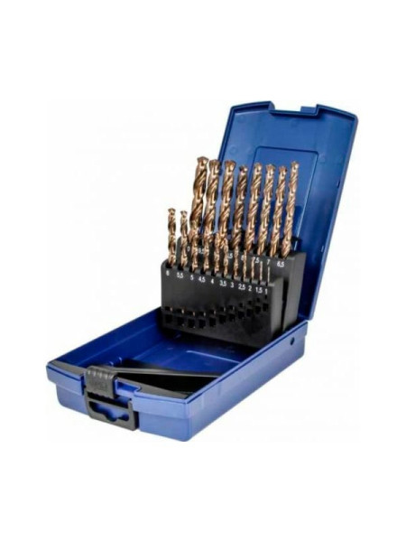 Набор сверл HSS-Co Typ N DIN338 (19 шт; 1-10x0.5 мм) NORGAU 010046210