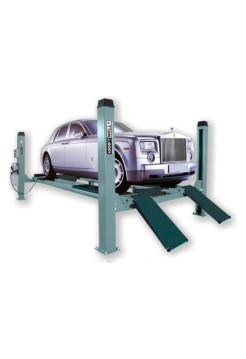 Четырехстоечный подъемник KraftWell г/п 5500 кг, платформы для сход-развала, серый KRW5.5WA