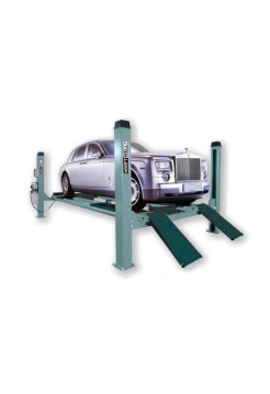 Четырехстоечный подъемник KraftWell г/п 6500 кг, платформы для сход-развала, цвет серый KRW6.5WA